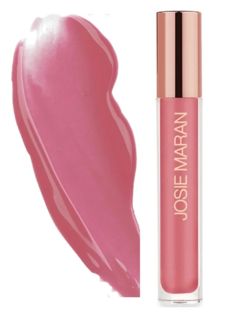 Josie Maran Lip Gloss in Pink Bloom, Argan Natural Volume